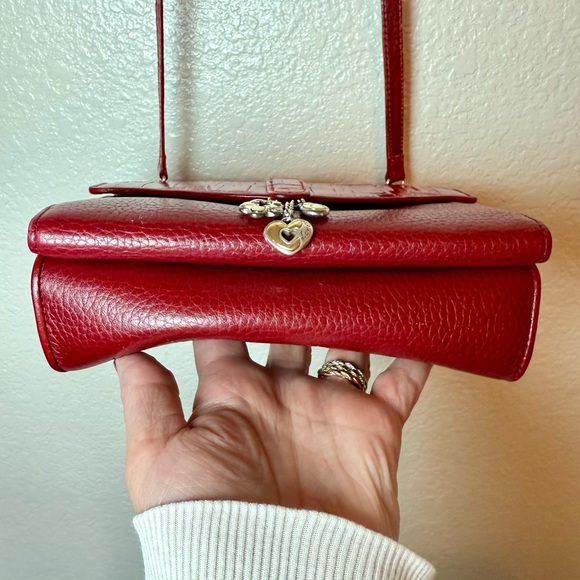 Brighton Red Leather Crossbody Organizer Bag - Picture 4 of 15